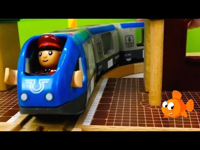 Brio Trains - CITY FLOOD! (feat Mrs Cow) - Brio Toys Toy Trains & Trucks videos for kids