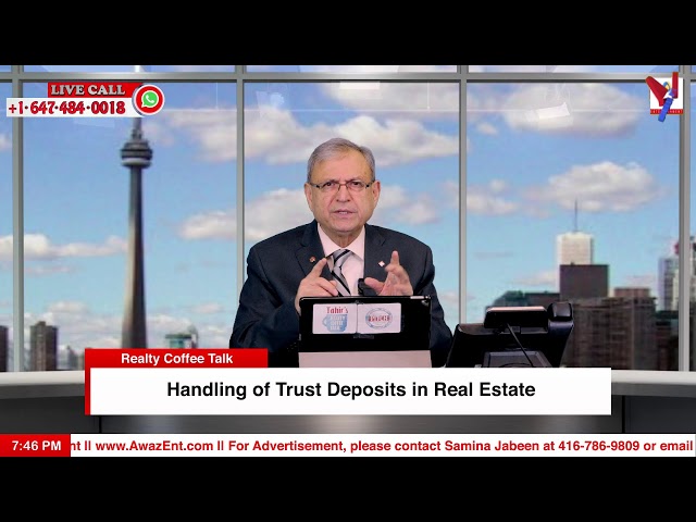 Handling of Trust Deposits in Real Estate || Realty Coffee Talk || Awaz Ent