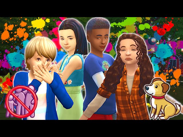 I made a group of kids live alone in the wilderness! // Sims 4 children challenge