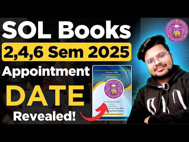 DU SOL 2nd 4th 6th Semester Study Material Update 2025