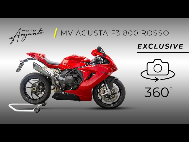 MV Agusta F3 800 Rosso - Vista a 360 gradi - Moto Exclusive - Moto Argento.