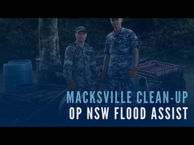 Operation NSW FLOOD ASSIST - Navy & Air Force aid Macksville clean-up