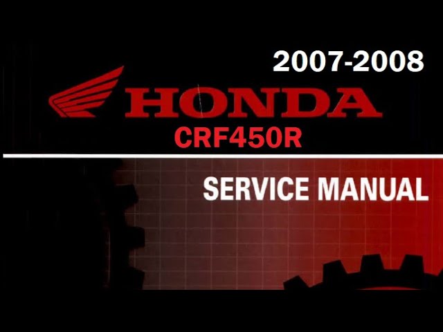 Service manual - Honda CRF 450 2007 2008 ENG - Download link