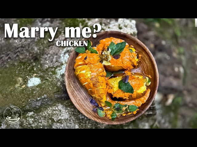 🔥Irresistible Marry Me Chicken Recipe cooked in nature! The best recipe 🔥 | ASMR Cooking in Nature 🌳