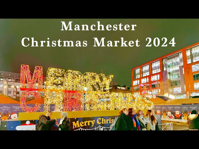 Manchester Christmas Market 2024🎅🎄🎁 | Full 4k Walking Tour | Winter ❄️ | Food 🍕 |