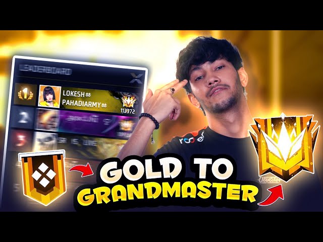 ROAD TO GRAND MASTER IN 3 DAYS !! SEASON 38 FREE FIRE - PAHADI GAMER