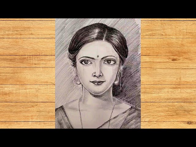 Draw a portrait of a lady with me | pencil sketch| step by step process| pencil sketch for beginners