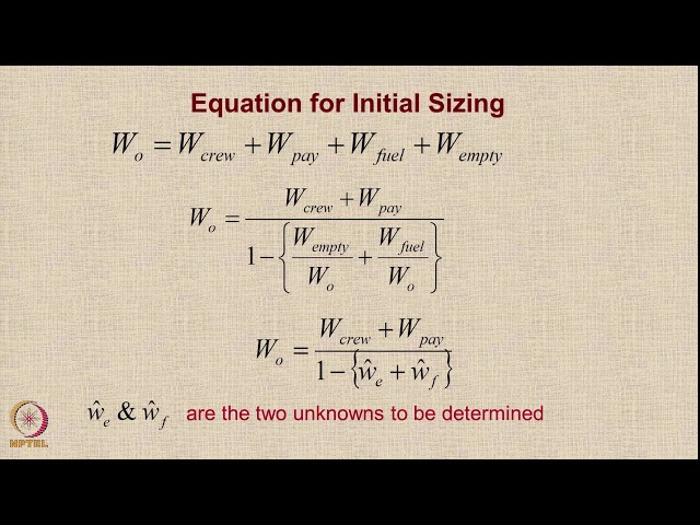 Lecture 49 : Tutorial on Initial Sizing of Military Aircraft