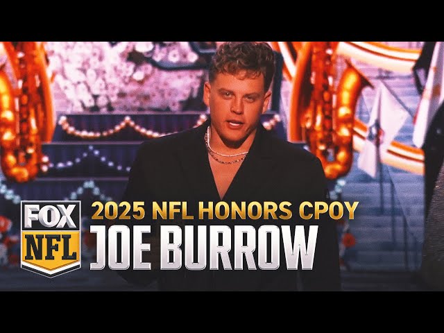 Bengals QB Joe Burrow wins Comeback Player of the Year | 2025 NFL Honors