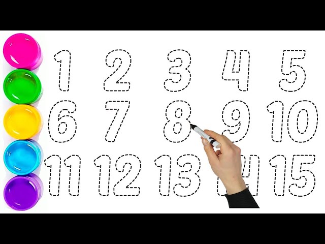 Learn Numbers l Follow the dots and write color numbers with a marker pen l 1-15 l Write Numbers