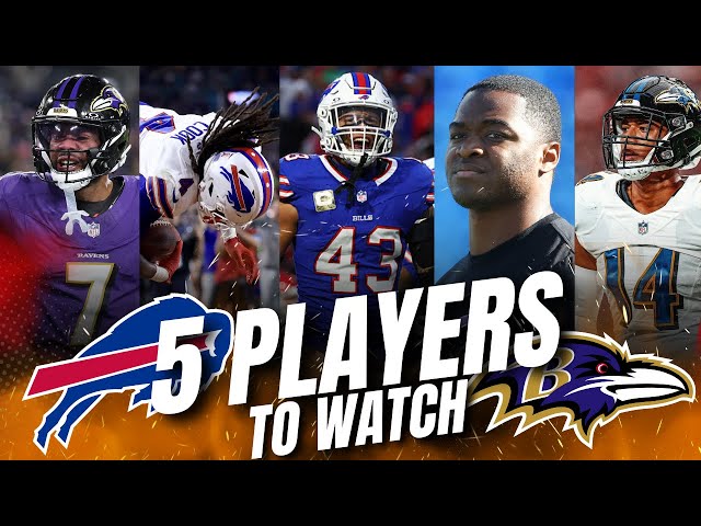 FIVE PLAYERS to WATCH: Bills vs Ravens in the AFC Divisional round