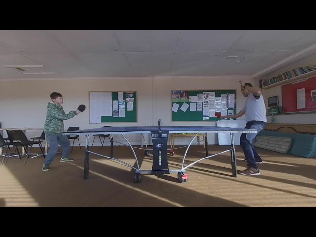 Louis & Art Table tennis rallies