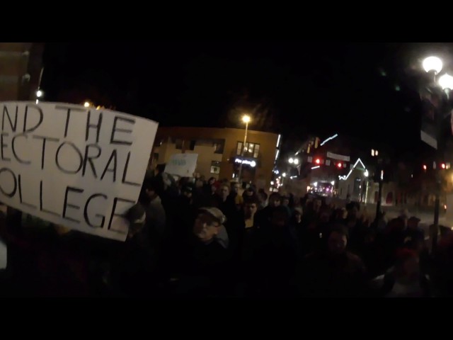 360° video: Rally the left to fight the right: Protest at Athens Ohio Courthouse