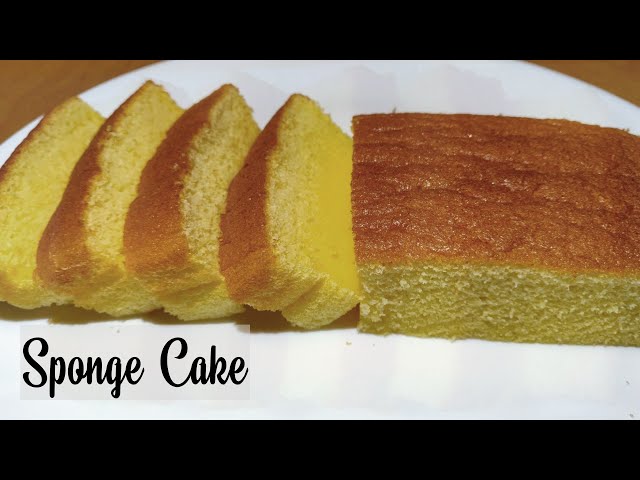 Sponge Cake | Softest Fluffy Easy Sponge Cake | Homemade Vanilla Sponge Cake | Castella Cake