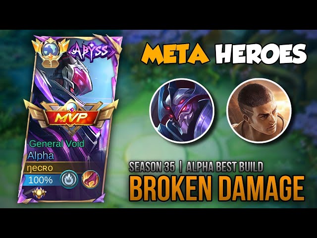 ALPHA SOLO  BEST BUILD TO DOMINATE META HEROES 🔥 | ALPHA BEST BUILD 2025