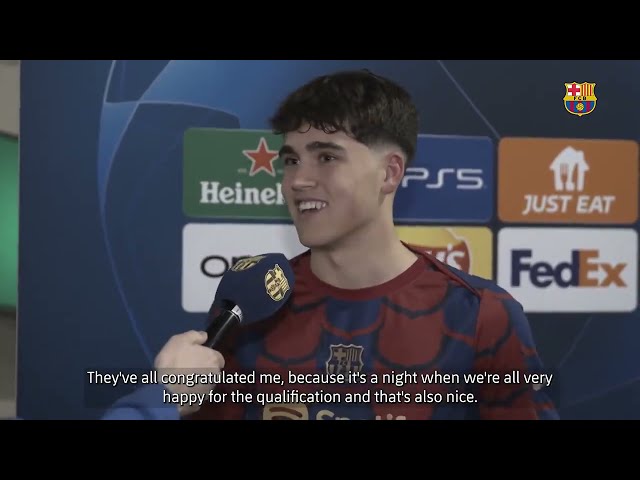 MOTM Pau Cubarsi interview after the game vs Napoli