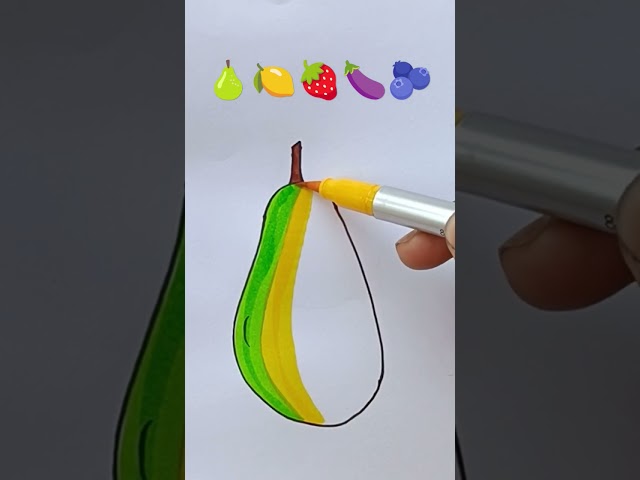 Satisfying creative art 🍐🍋🍓🍆🫐 #trending #art #shorts #viralvideo#rongtuli