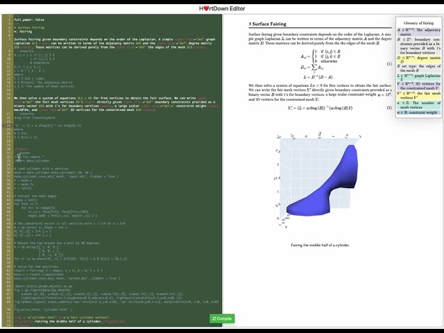 H❤️rtDown demonstration - surface fairing