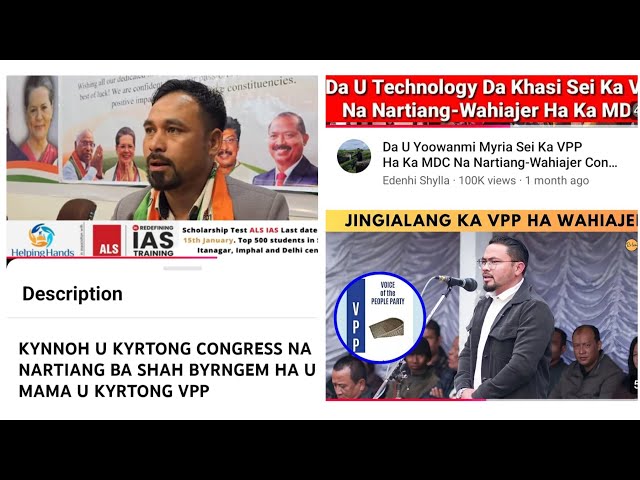 U KYRTONG MDC KA CONGRESS NA NARTIANG WAHIAJER U IALAM BAKLA IAKI PAIDBAH KA CONSTITUENCY.