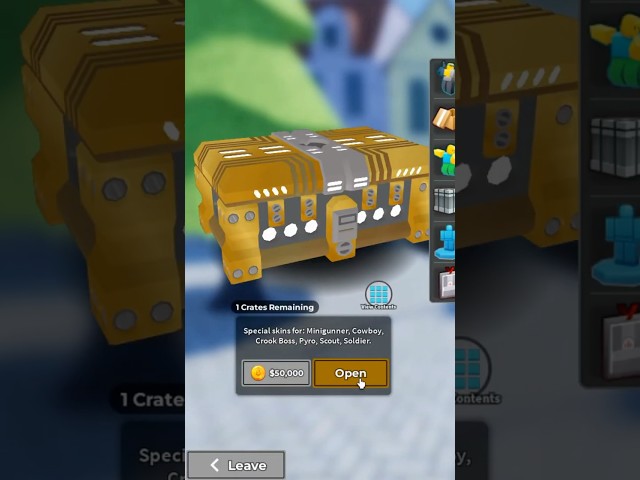 Opening My First Golden Crate in Tower Defense Simulator #roblox