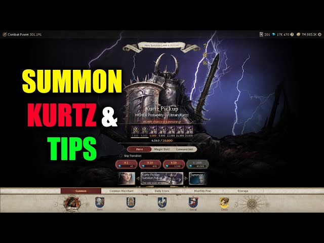 Journey of Monarch Summon Kurtz & TIPS