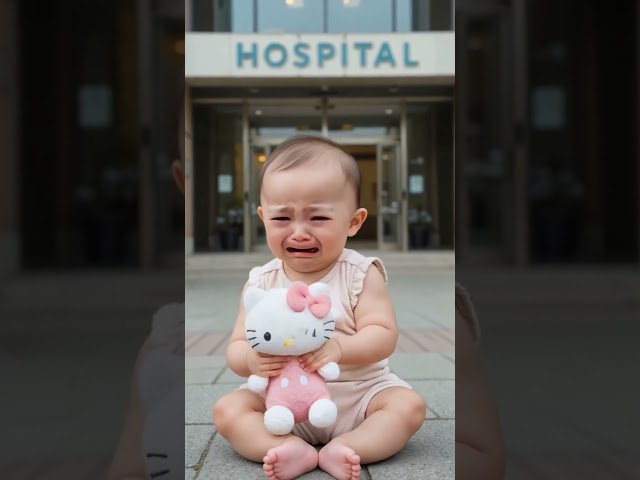 😢 Heartbreaking! A Baby Left Crying in Front of a Hospital! #shorts #viralvideo #ai #babycrying