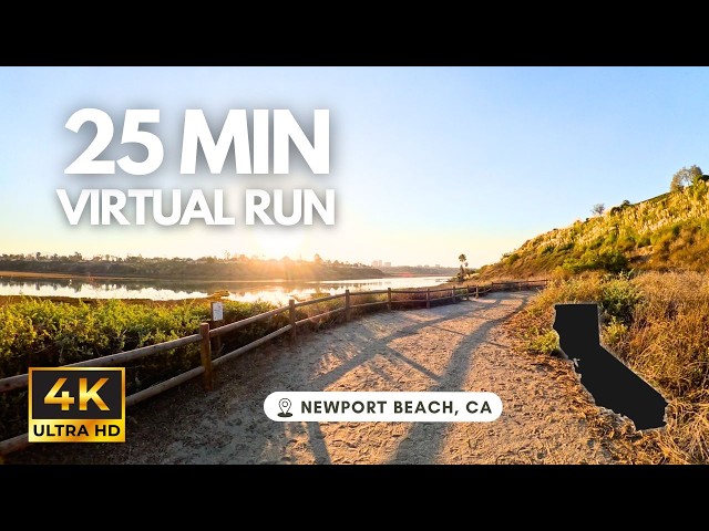 [4K] Virtual Trail Run | Upper Newport Bay Nature Preserve, California