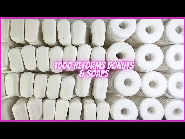 Mass Crush of reformed Donuts and Soaps Gym Chalk ASMR Plain White