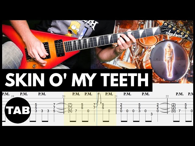 SKIN O MY TEETH Megadeth Guitar TAB | Lesson | Cover | Tutorial