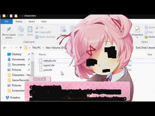 I deleted all characters and this happened... Doki Doki Literature Club