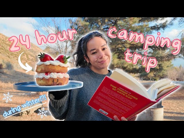 reading books while camping for the first time | reading vlog 🏕️🥶