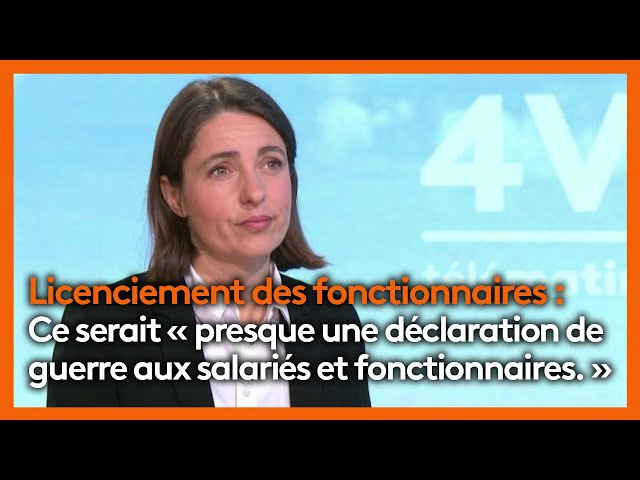 Les 4V - Sophie Binet dénonce le projet de facilitation du licenciement dans la fonction publique.