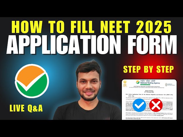 🚨How to fill NEET Application Form 2025 | NEET Form Filling Step by Step Process| NEET Registration