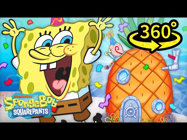 Take a 360° VR TOUR of SpongeBob's Birthday Party! 🎂 | @SpongeBobOfficial