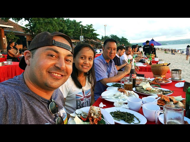 Kuta, Bali, Indonesia - Local Food, Kuta Beach & Jimbaran Beach Sunset - 4K - Ep.6