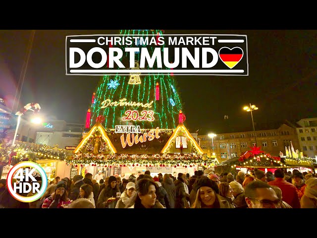 🇩🇪 Dortmund, Germany's Best Christmas Market in 2023🎄4K HDR Walking Tour✨