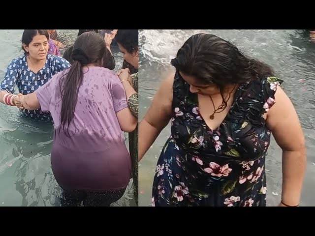 Ganga Snan 2025 | Holy Bathing | Desi Bhabhi Bathing | Simaria Ghat Snan Part 4 #gangasnan