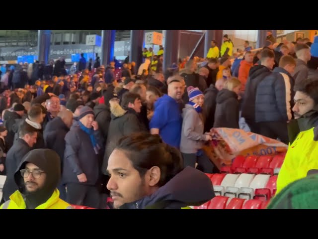 RANGERS FANS KICK OFF AFTER CELTIC WIN ANOTHER TROPHY !!!!