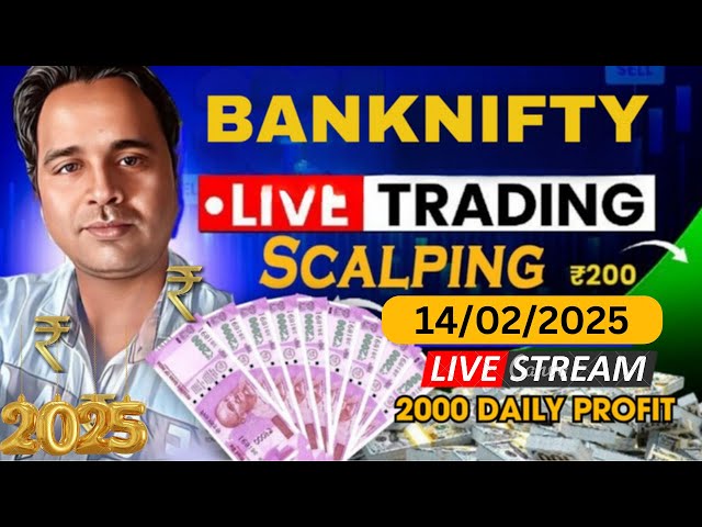 zero hero Banknifty | 14 February 2025 Live Trading | Live Intraday Trading  #livetrading