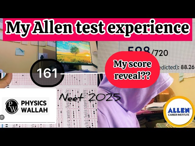 My *ALLEN major test*2 marks👩‍⚕️Testseries for Neet 2025|NEET 2025|neet study vlog|pwAllen|crackneet