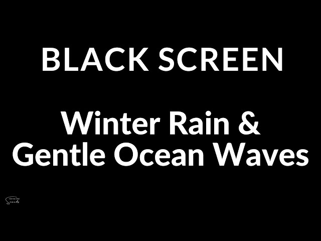 🌧️ Winter Night Rain & Ocean Waves 🌊 | Ultimate Sleep Aid for Relaxation 🌌❄️