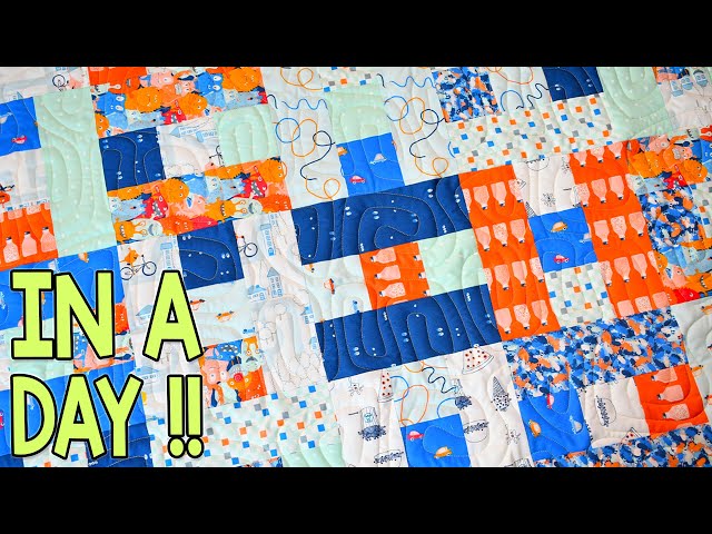 Block Tower | Layer Cake Quilt Pattern | Easy Baby Quilt Pattern | Beginner Quilt Pattern | In A Day