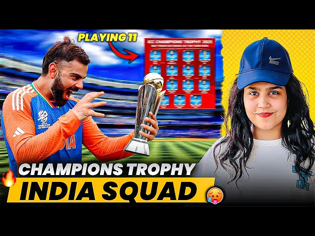 Champion Trophy 2025 India Squad🤩| Champion Trophy India Playing 11🔥| Jasprit Bumrah Out from CT 🥺