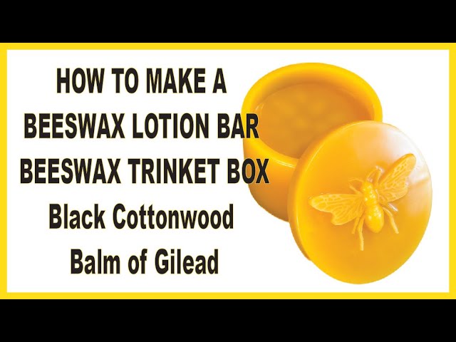 Natural beeswax lotion bars poured into beeswax containers. How I make.