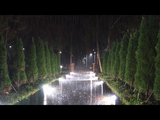 Satisfying Rain Sounds to Fall Asleep at Night - Heavy Rain Sounds for Sleeping and Relaxation ASMR