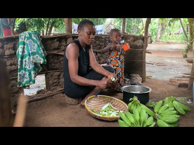 A Very Beautiful Rainy Day In Our African Village #cooking Most Organic Village Food For Dinner