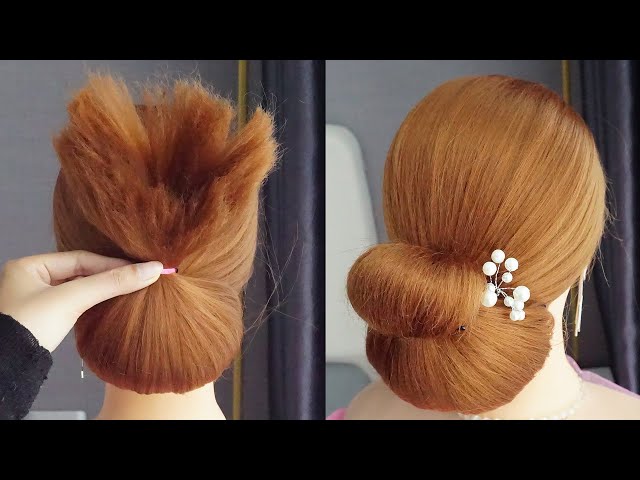 Latest Low Bun Hairstyle For Wedding