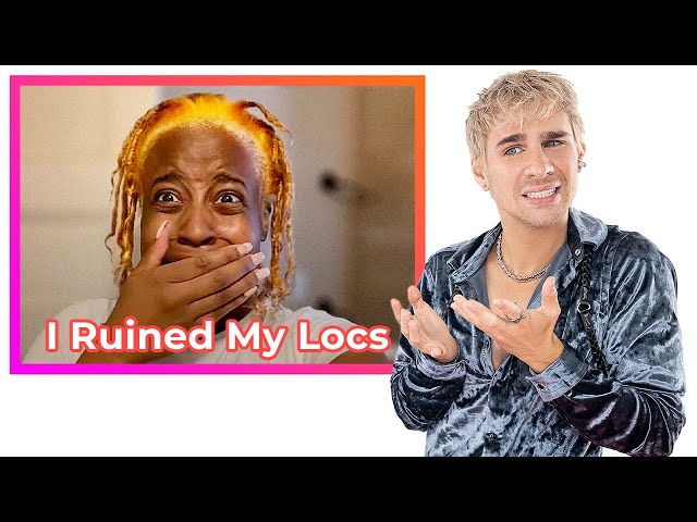 Hairdresser reacts to people dying their locs and it going terribly wrong