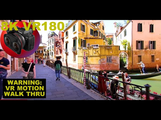 VENICE walking through the alleys on the way to St Marks Square and my hotel 8K 4K VR180 3D ITALY