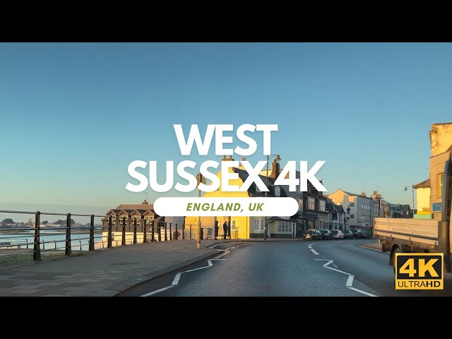 West Sussex 4K - Calming Coastline Drive - Relaxing England Morning